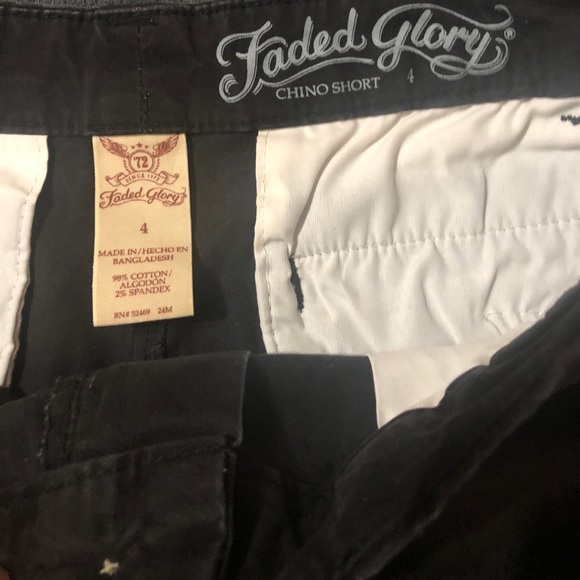 Faded Glory • Black Chino Shorts - Picture 3 of 7